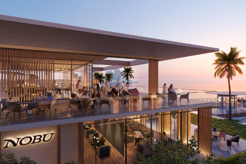 Nobu Residences Saadiyat Island Abu Dhabi luxury beachfront apartments with modern architecture overlooking Arabian Gulf premium real estate development