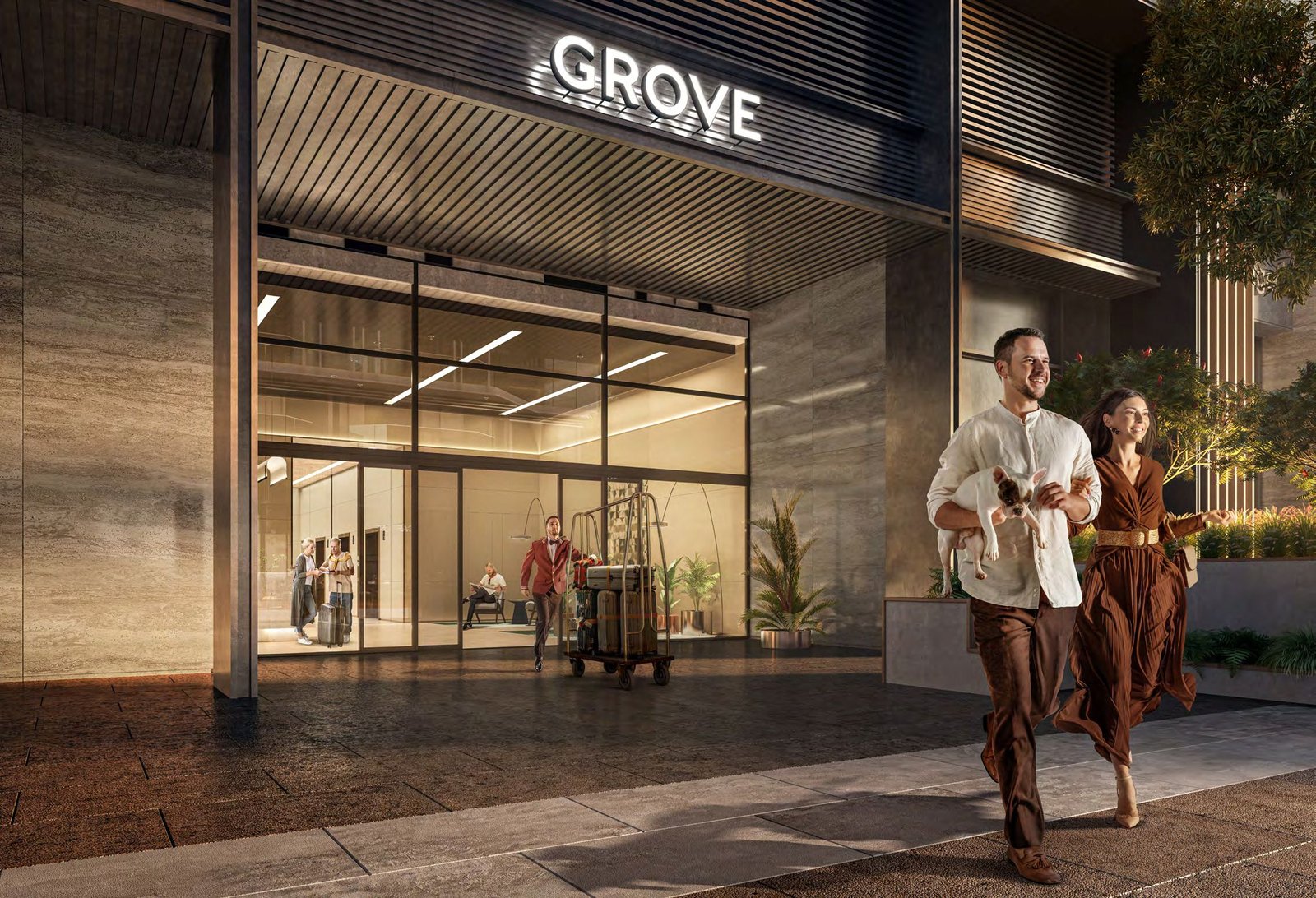 Saadiyat Beach skyline from Grove Beach Views seaside residences